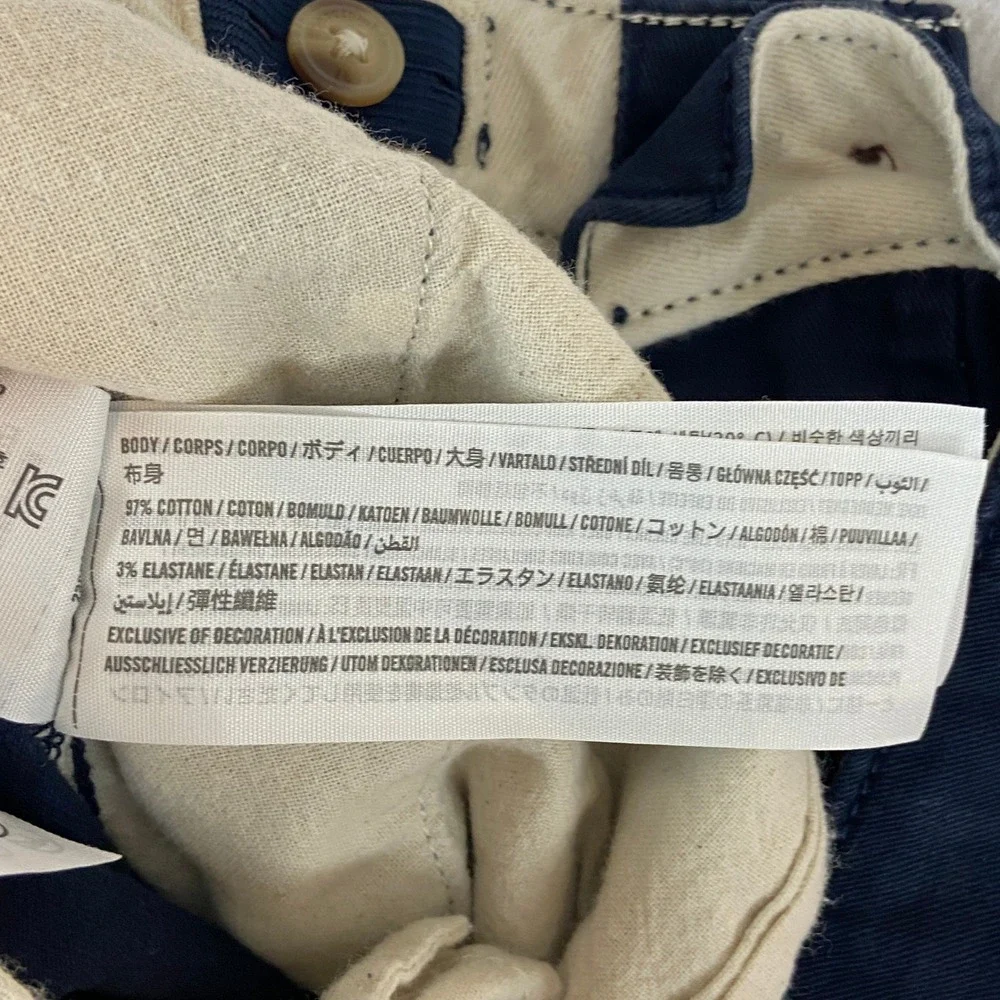 Abercrombie Kids Chino Pants Navy Blue Size 13 14 Long‎ Adjustable Waist